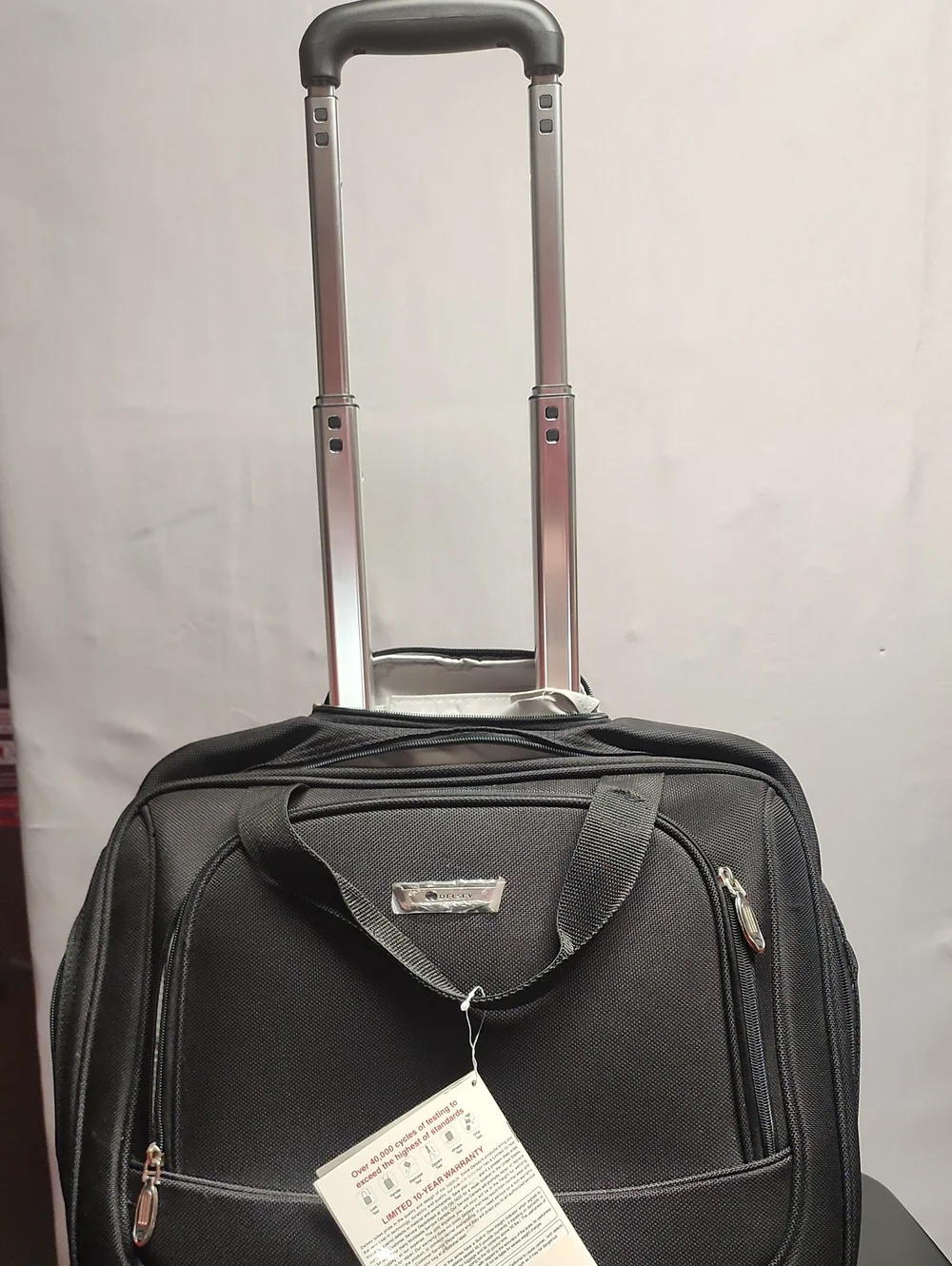 Delsey London Absoulte Black Rolling Trolly Tote